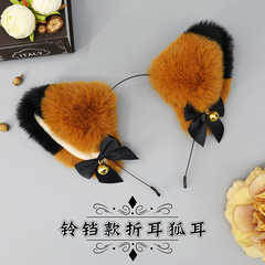 Handmade plush bow animal ears, funny cat ears, cute hair accessories, Japanese simulated cat ears headband