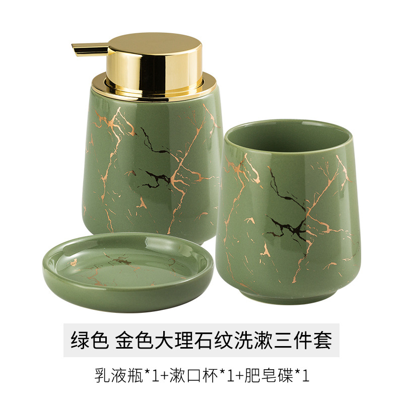 Conjunto de tres piezas de color verde brillante de lujo ligero