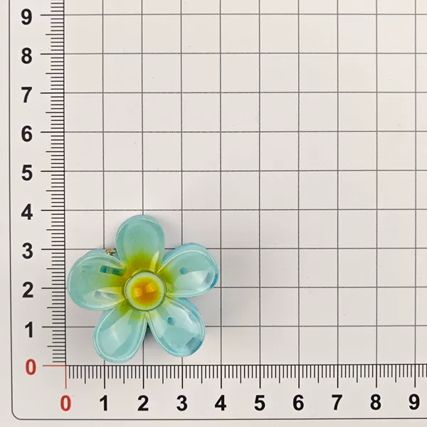 11# five-petal flower blue-4cm