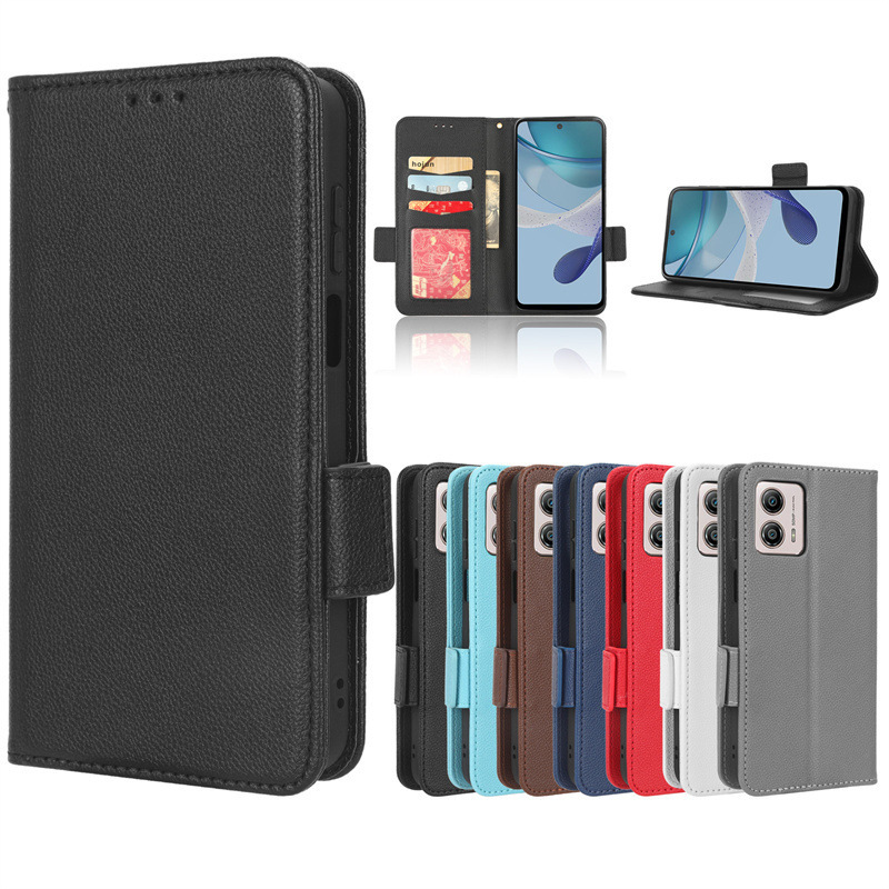 For Motorola G53J Mobile Phone Case Motorola G53Y 5G Mobile Phone Leather Case Flip Card Litchi Pattern