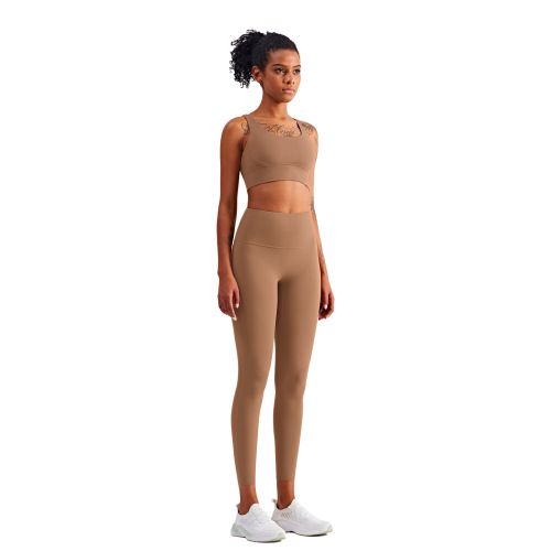 Adol Lycra Nude High Waist Hip Lifting Yoga Pants Women's Summer Seamless Feet Sports Fitness Pants Anti-rolling Yoga Wear