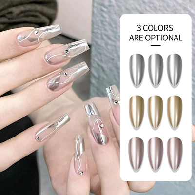 ultra-bright gold, silver, rose gold, for | Dırnaq bəzəkləri