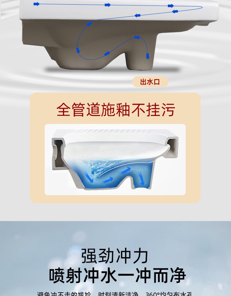 Household hotel public restroom squat toilet with water tank, powerful water-saving, anti-slip and anti-odor toilet ceramic squat toilet bowl undefined