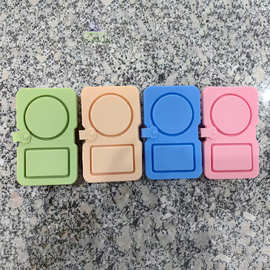 亚马逊爆款硅胶双格调味盒酱料盒硅胶零食容器便携分装带盖可折叠