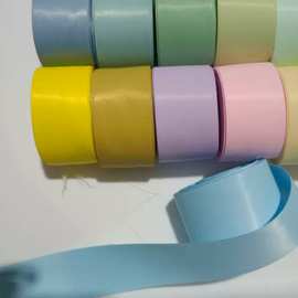 欧润5码价2.5厘米消光丝带哑光奶油马卡龙色软萌洛丽塔头饰吧唧托