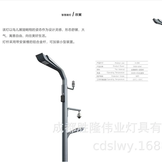 Led智能5G智慧路灯源头厂家 多功能Led屏双臂智慧路灯杆批发