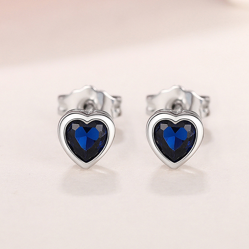 3g Weight Copper Ear Needle Material Ear Studs Classification 1 Pair Quantity Daily, Street Occasion Copper Material Heart Shape Pattern All Seasons Season Women's Gender Sweet Style 1 Pair Sweet Heart Shape Copper Ear Studs 50