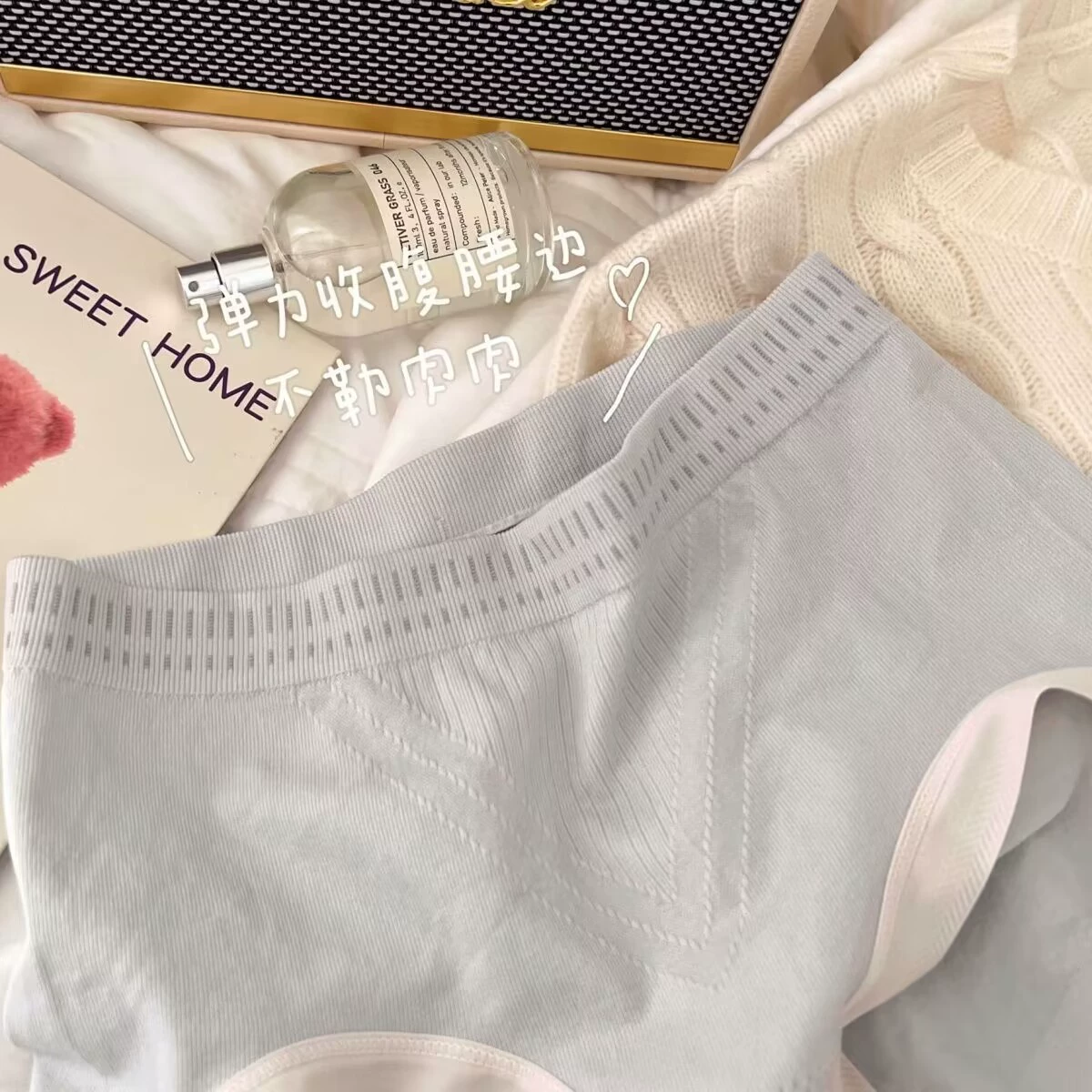 Japanese cotton pants, breathable sexy comfortable underwear for hips shape correction, mid rise