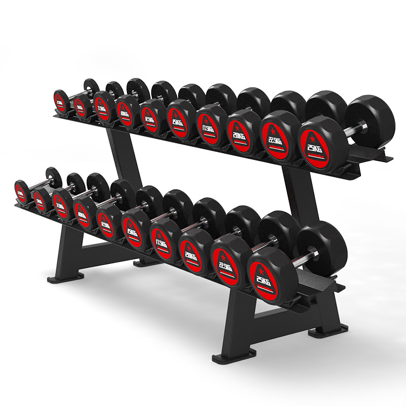 Emex Gym Dumbbell Men's 10kg25kg Household Commercial Fitness Equipment Set Dumbbell Bag Glue