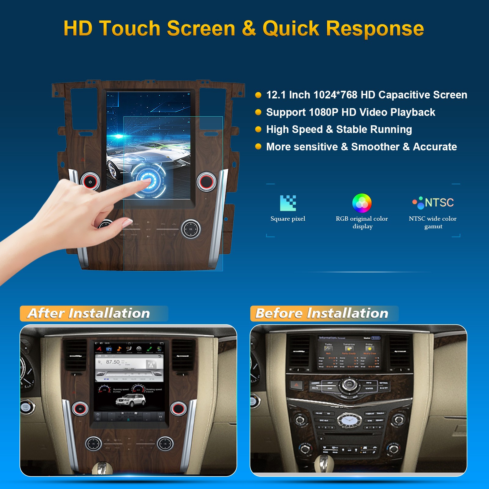 Infiniti QX80 2013- 12.1 inch Car Smart Navigation GPS Screen