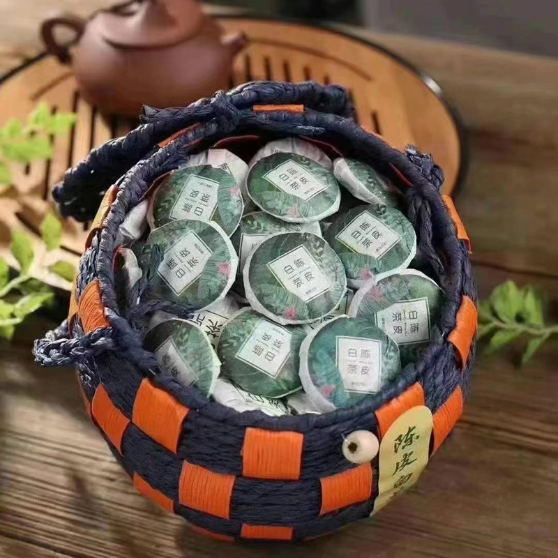 Chenpi white tea 500g white tea cake Shoumei Chenpi aged white tea small tea biscuits tea Fujian white tea wholesale