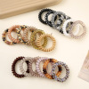 Fashionable telephone, high elastic hair accessory, hair rope, 6 pieces, simple and elegant design