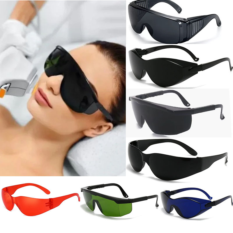 ANSIZ87 Gafas EN166 salón de belleza láser rojo verde azul soldadura eléctrica negro IPL gafas OPTE depilación ligera