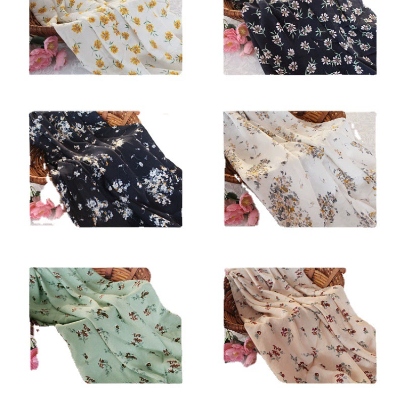 Шифон шелковая ткань, летний пижама, домашняя одежда, floral print