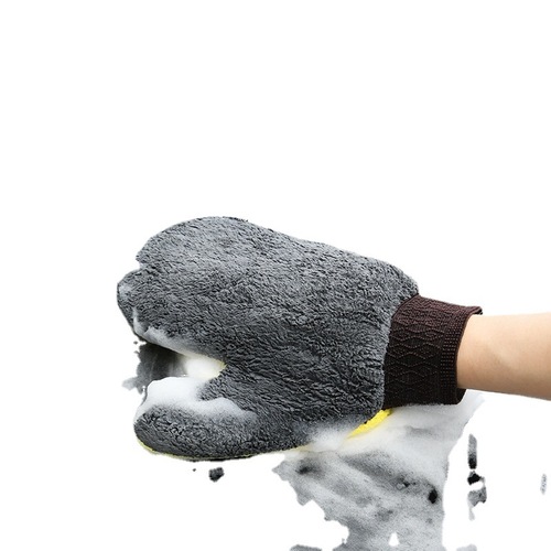 Chenille Coral Car Cleaning Rag Car Beauty Plush Bear Paw Car Washing Gloves Does Not Damage Paint Surface Waterproof Special