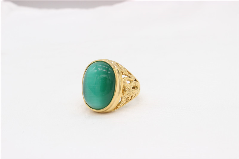 23g Weight Natural Stone Inlay Material Rings Classification 1 Piece Quantity Street Occasion Titanium Steel Material Color Block Pattern Men's Gender Inlay Design Retro Style Retro Color Block Titanium Steel Inlay Natural Stone Men's Rings 7