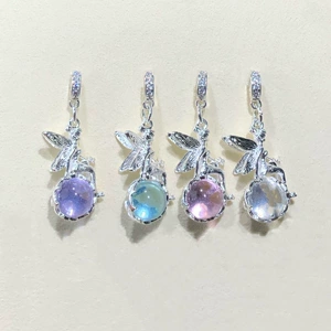 Yüksək Rəng Saxlayan Kristal DIY Aksesuarları Elf İlhamlı Kulonlu İkiqat Zəncir Qolbaq Boyunbağı Dəsti