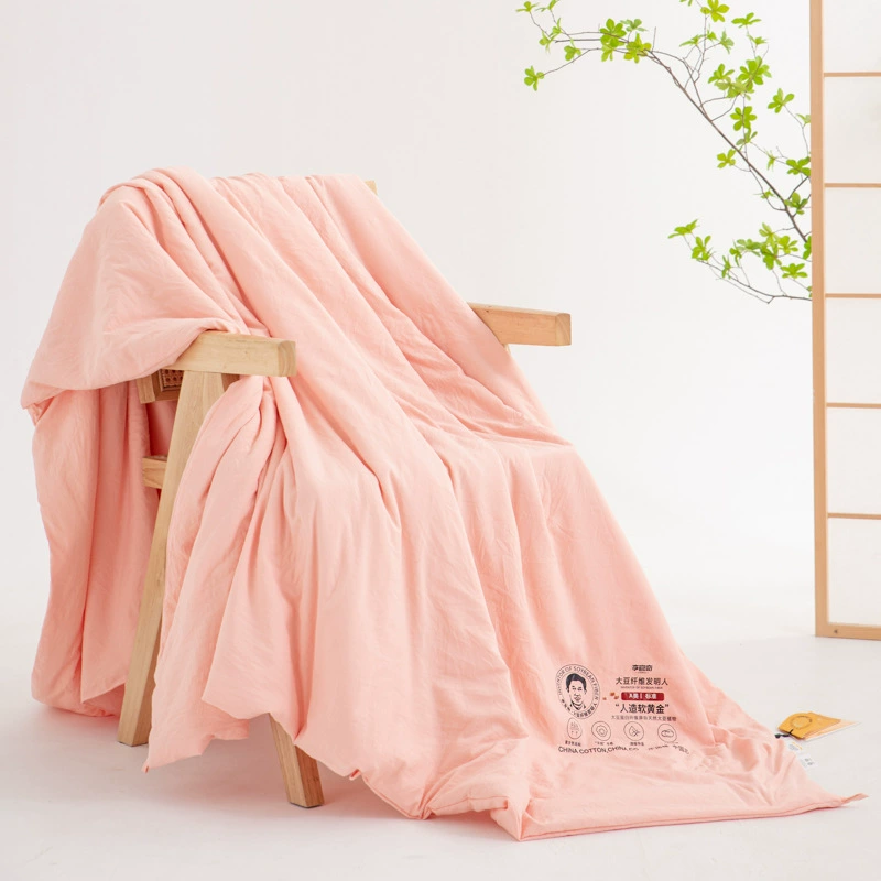 Одеяло из соевого волокна класса А Li Guanqi, летнее прохладное одеяло, ледяной шелк, ощущение льда, чистый цвет, приятное для кожи одеяло с кондиционером, трикотажное одеяло из мытого хлопка