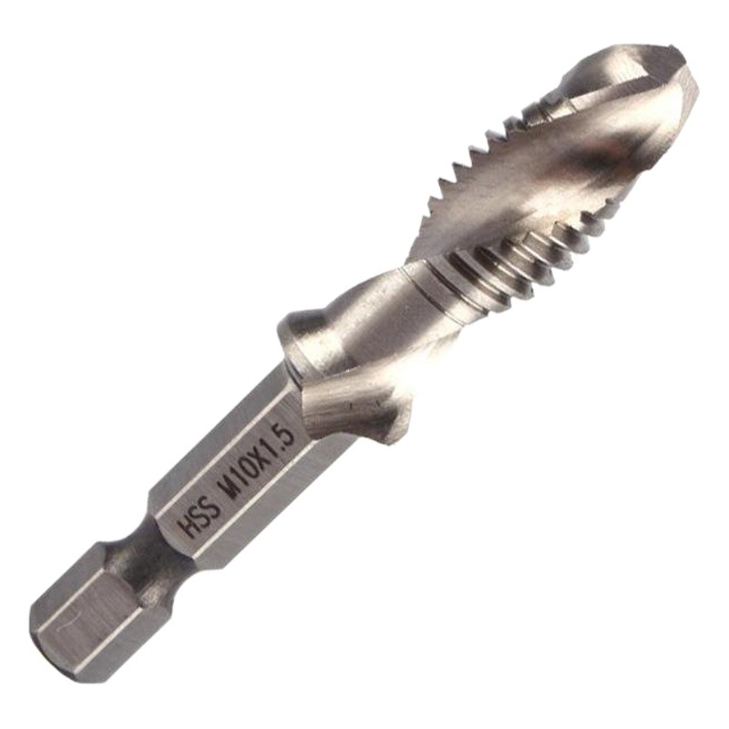 Juego de brocas hexagonales de compuesto para taladrar y roscar, herramienta multifuncional para taladrar y roscar, broca en espiral para uso en máquinas.