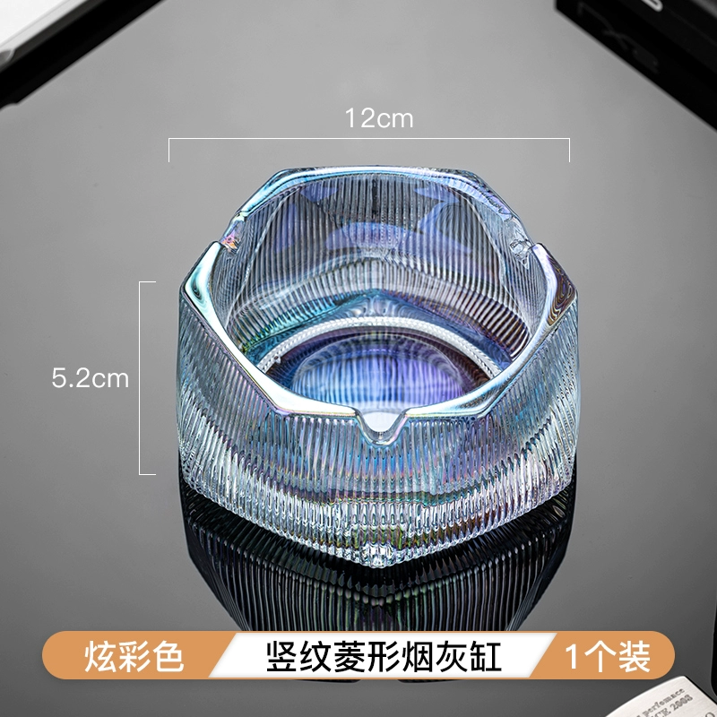 Big glass ashtray for commercial use for office, light luxury style
