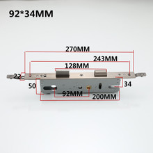 执手锁断桥多点体铝合金铝平开门锁门锁8530-34-40-45锁体92*3034