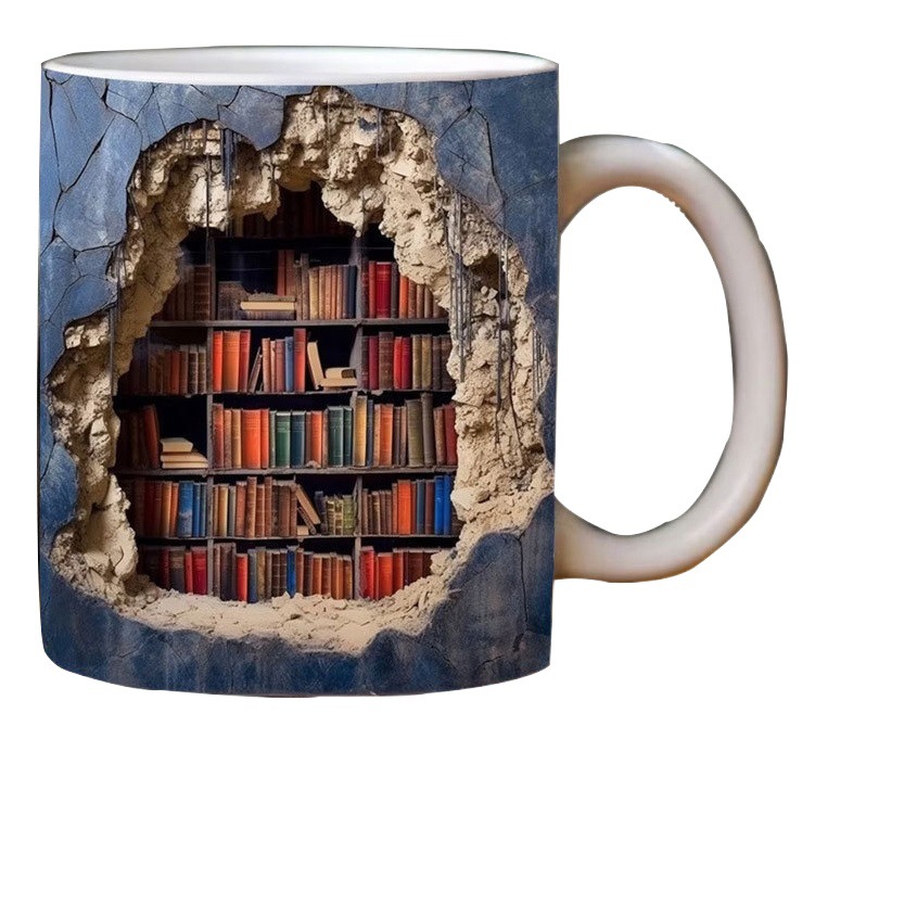 Taza multiusos del diseño creativo del espacio de la nueva Taza de cerámica transfronteriza de la estantería 3D