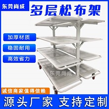 服装厂双面松布架五层四层松布车放布架裁片车货架面料送布周转车