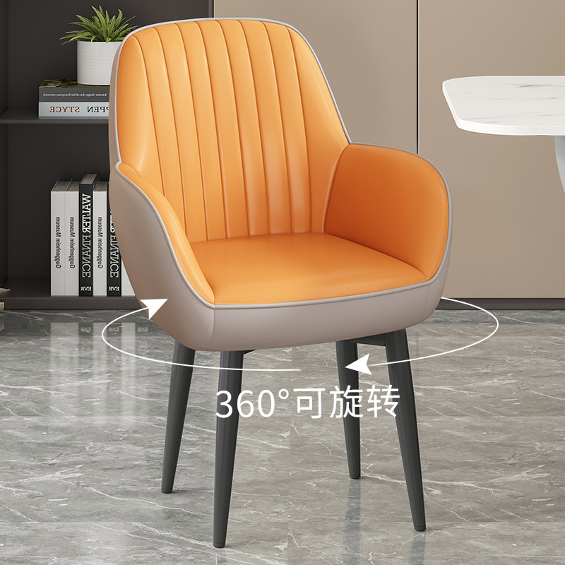 전면 주황색 [고양이 긁는 피부] 올 블랙 탄소강 회전 가능