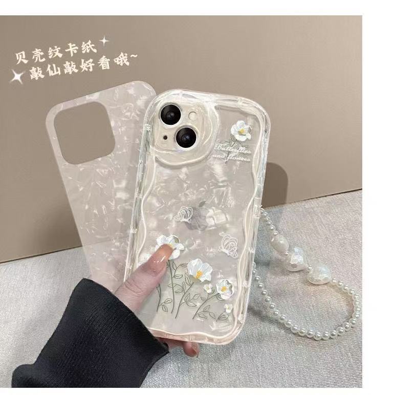 Ramo de mariposas para Apple 16Promax funda para teléfono móvil Anti-caída iPhone15 Japón y Corea del Sur ins14/13 Europa y América 12