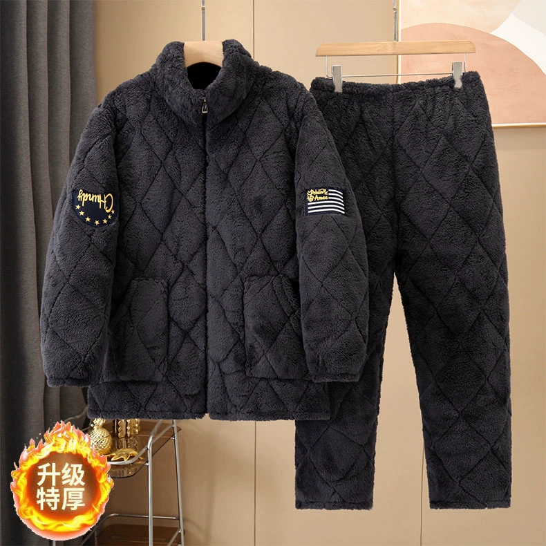 Winter warm pijama, flannel keep warm set for elderly, for middle age