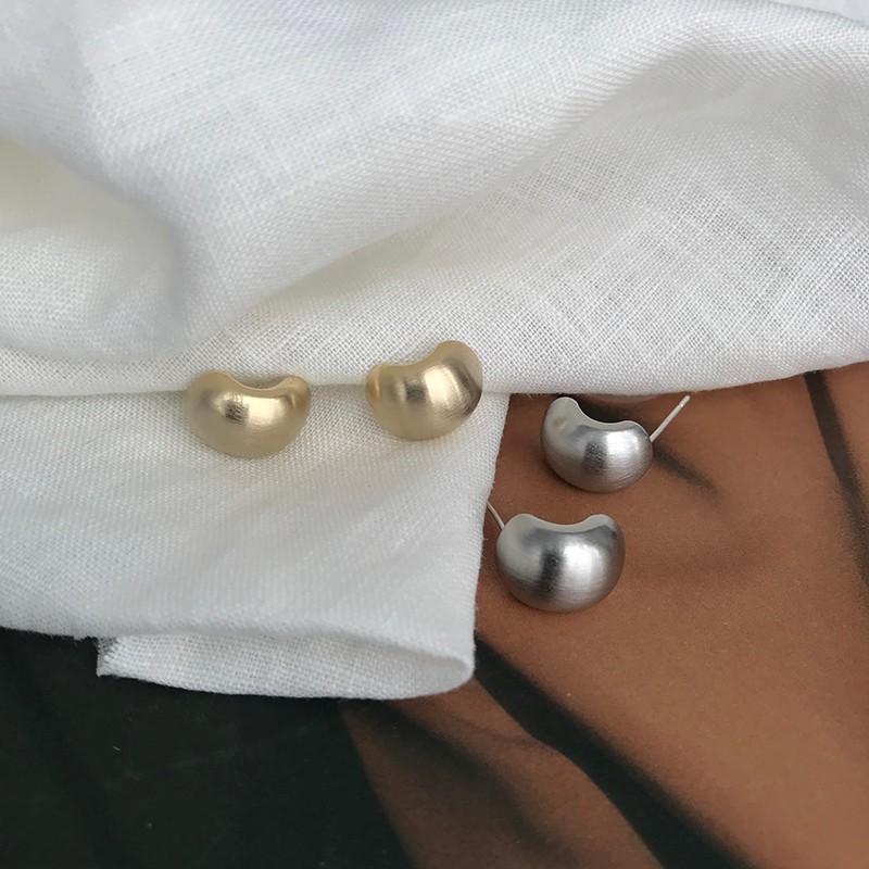 Retro Geometric Copper Plating Ear Studs 1 Pair