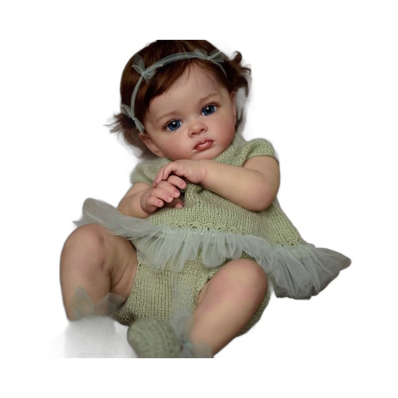 Muñecas de pulgada de muñecas acompañantes de muñecas de cabello hechas a mano puro muñecas de bebé pesadas 24 como un niño nacido Henghua