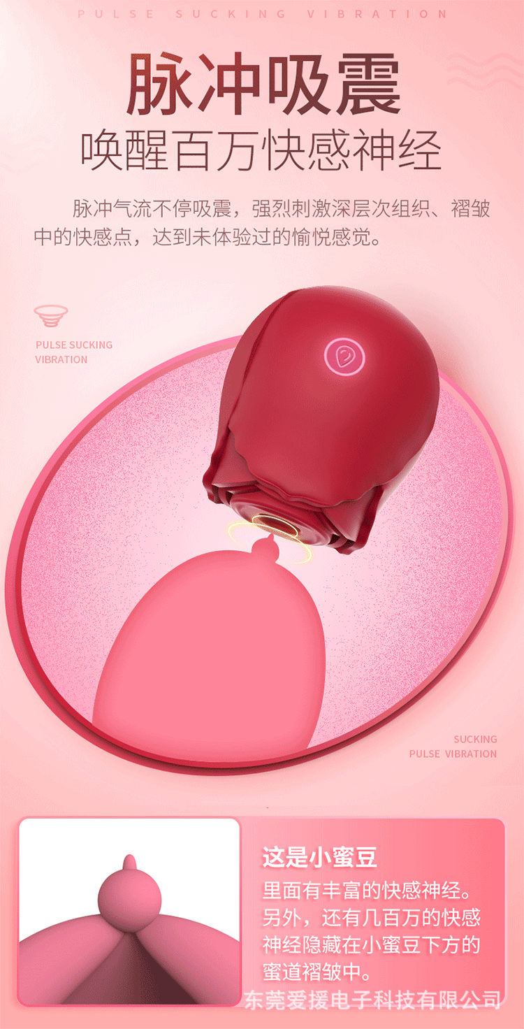 Rose Wearable Egg Vibrator with Remote Control Suction and Vibration — detail image 3