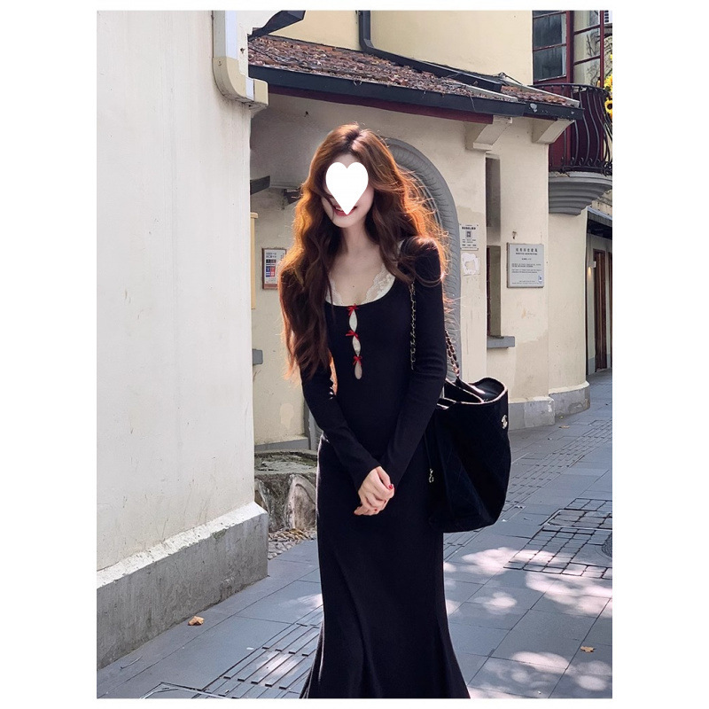 芭蕾奶酥】法式纯欲针织高级感背心套装加绒连衣裙|undefined