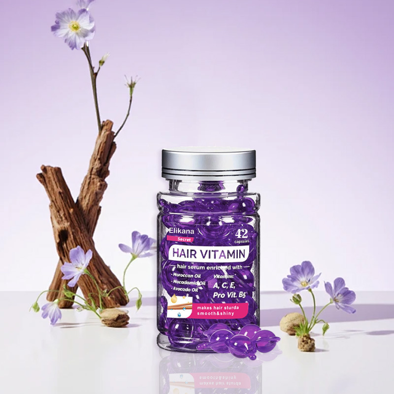 Cápsulas de Aceite de Argán sin Aclarado, Reparador Anti-frizz para Cuidado del Cabello