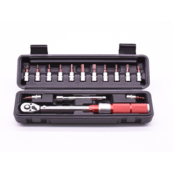 厂家直销 棘轮扭力扳手15件套装五金工具维修自行车汽车多功能