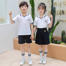 果果同学夏季短款幼儿园园服英伦小学生校服班服学院风短袖T恤