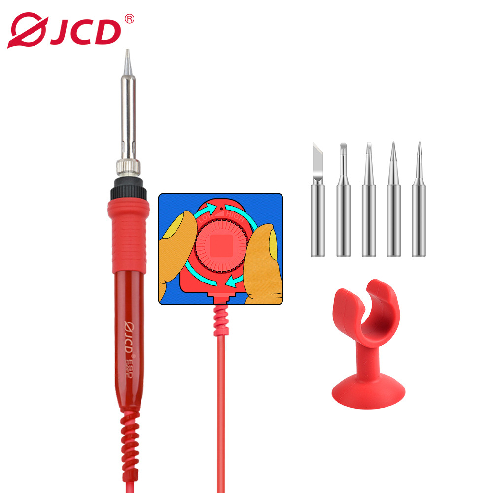 JCD金瓷可调温电烙铁60W家用焊接烙铁110V220V焊锡电子维修电焊笔