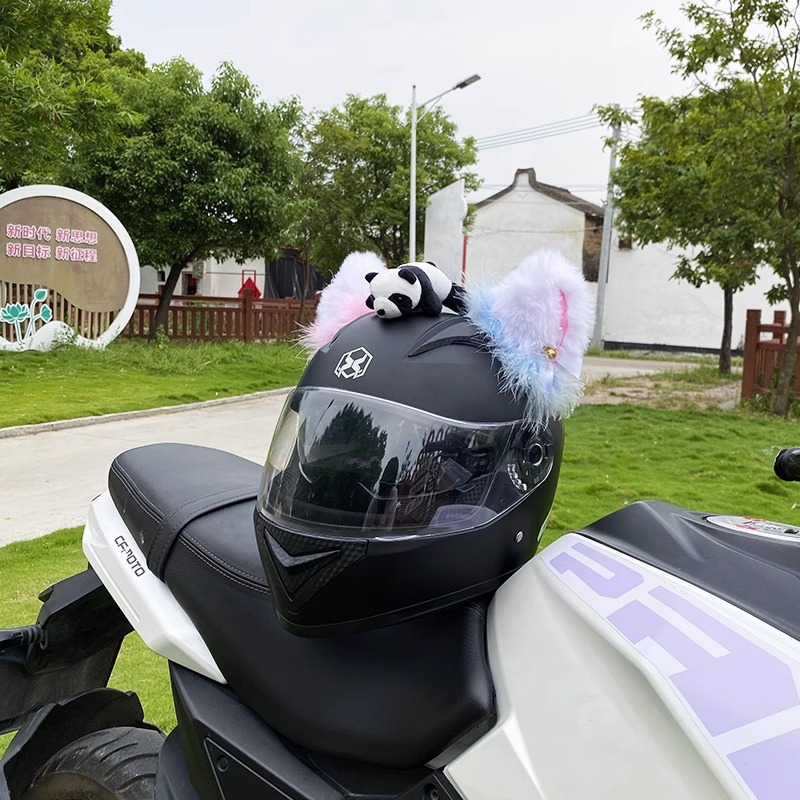 Motorcycle Helmet Decoration Creative Accessories Detachable Cute Cat Ears
