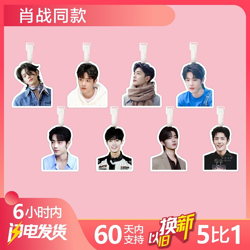 Xiao Zhanshu bag pendant luggage tag suitcase boarding hanging tag big head star peripheral same keychain creative