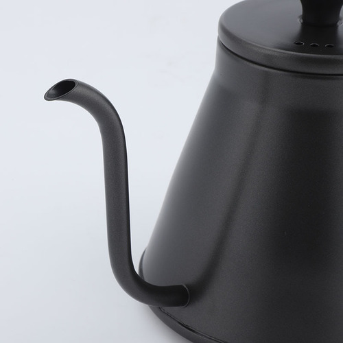 1.2L Stainless Steel Simple Straight Pour-Over Coffee Pot Home Flat-bottom Pot Induction Cooker Pot Tea Water Boiling Pot