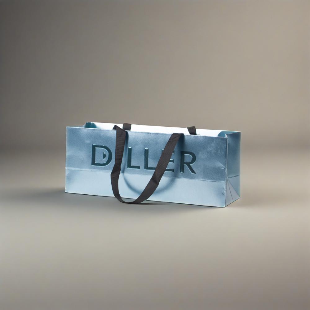 闪亮奢华激光纸袋高品质礼品化妆品纸袋杂货零售时尚购物袋