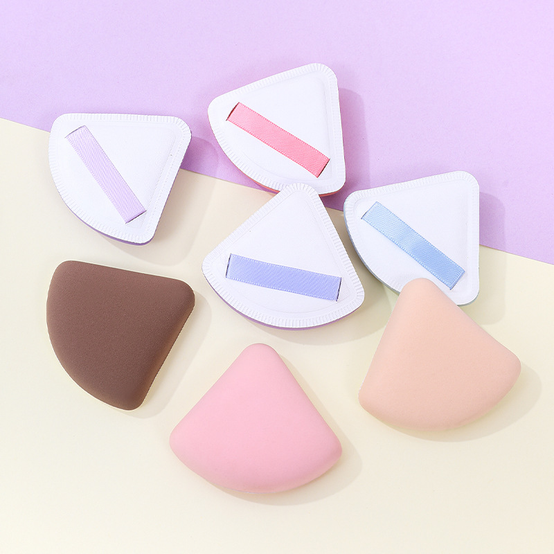 Puff de algodón de azúcar triangular personalizado de fábrica no come polvo súper suave y grueso esponja de maquillaje colchón de aire herramientas de belleza al por mayor