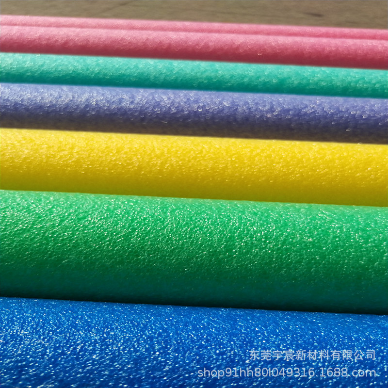 工厂批发 2.5*7.5*150cm游泳浮力棒 红色空心珍珠绵浮床