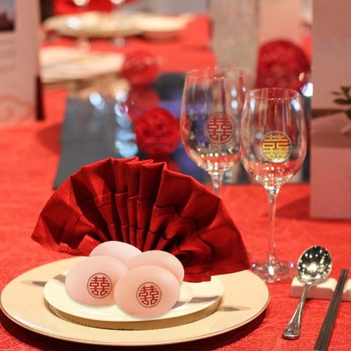 Wedding Room Happy Character Self-Adhesive Sticker, Small Happy Character Sealing Sticker, Candy Box Accessories, Wedding Egg Happy Sticker, Heart Shape Double Happiness