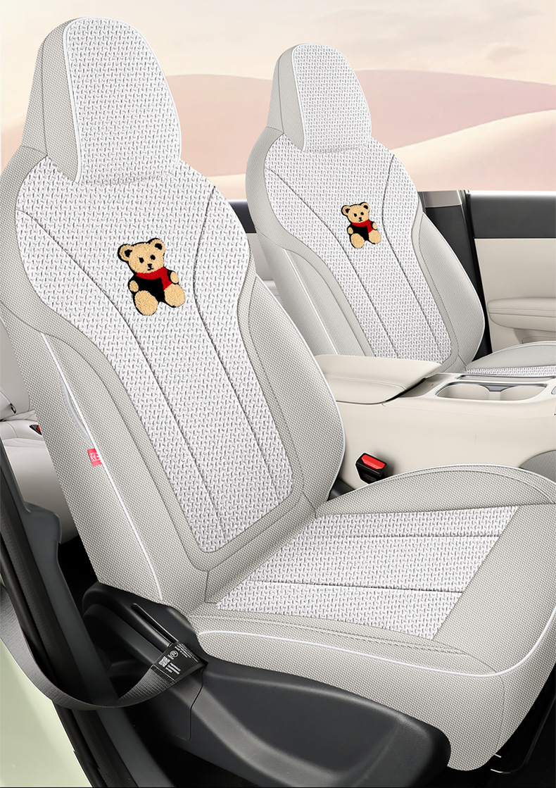 2026 MG4 Special Car Seat Cushion, All-Season Full-Coverage Seat Cover, Breathable Linen Seat Cover