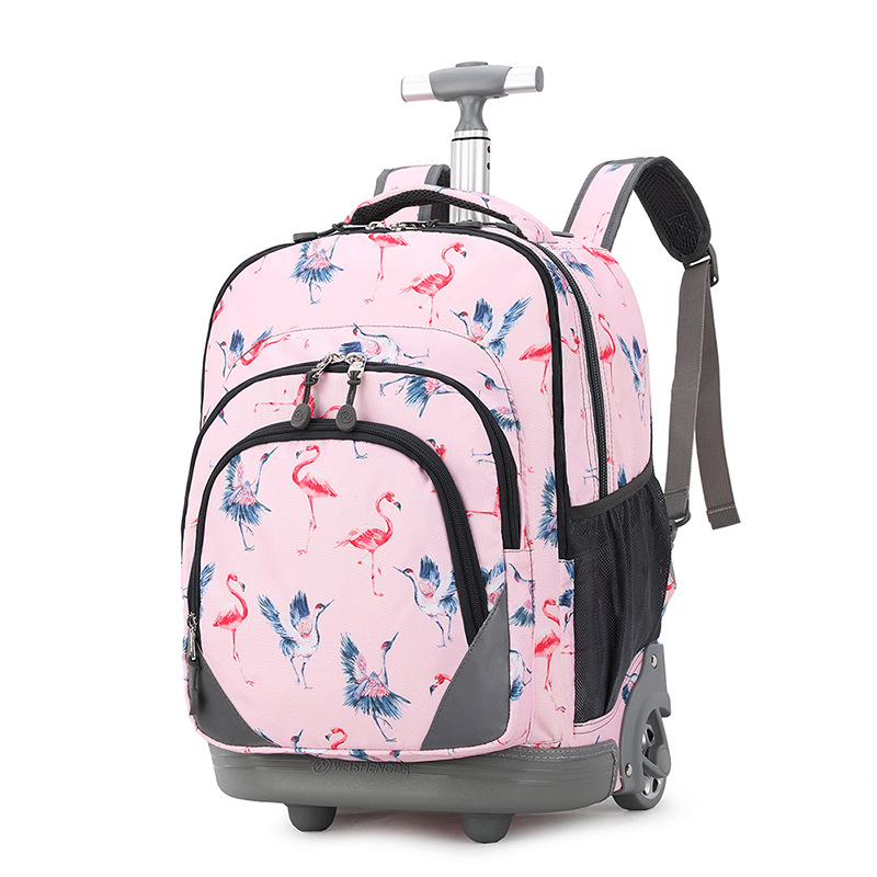 Transfronterizo popular estudiante de secundaria trolley mochila subir escaleras chico mujer de gran capacidad 8-16 años estudiante de secundaria