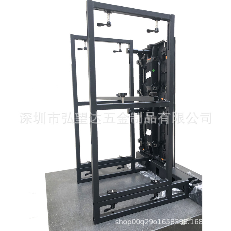显示屏背架大屏幕落地安装架带快速锁日字架方通架可出图设计-阿里巴巴