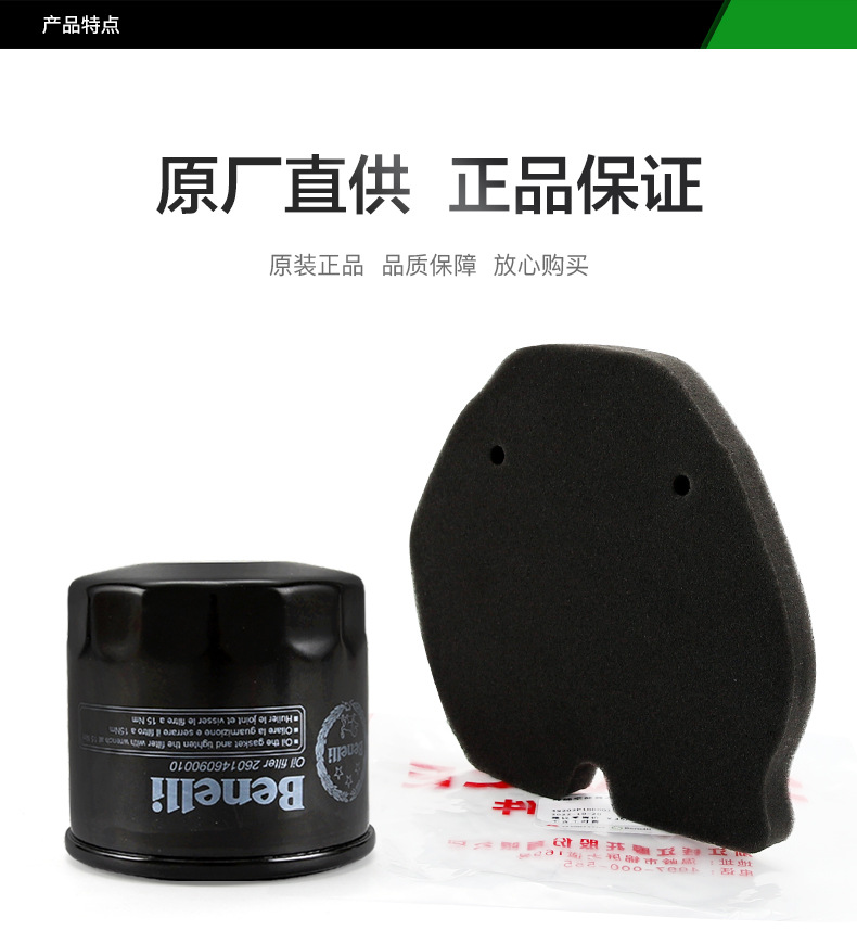 Original Genuine Benelli Lanbaolong Bn302S Huanglong 300 Air Filter Oil Filter Air Cleaner Filter