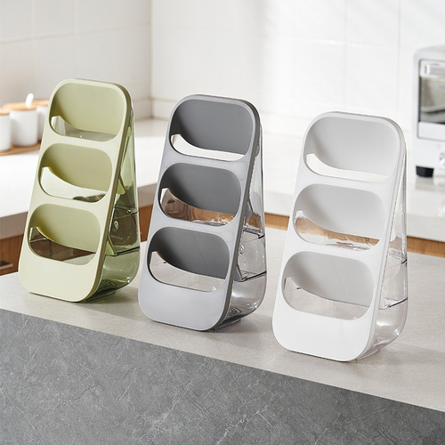 Kitchen chopstick barrel multi-functional transparent chopstick cage oblique storage rack tableware drain rack household chopstick cage rack